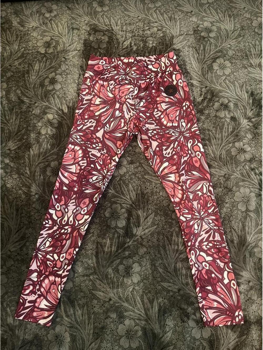 Converse Women's Red and Multi Legging